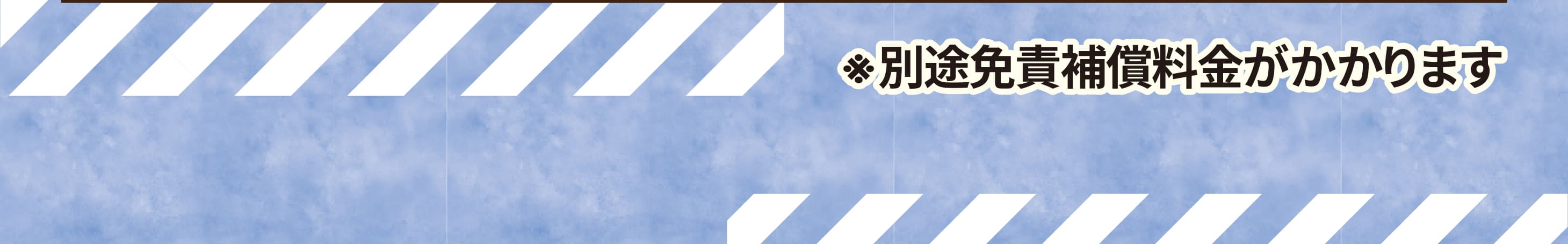 ※別途免責補償料金がかかります